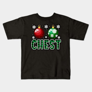 Chest Funny Couple Matching Christmas Chest Nuts Kids T-Shirt